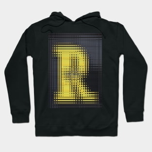 CAPITAL LETTER R. BLURRED but BOLD UPPER CASE Hoodie